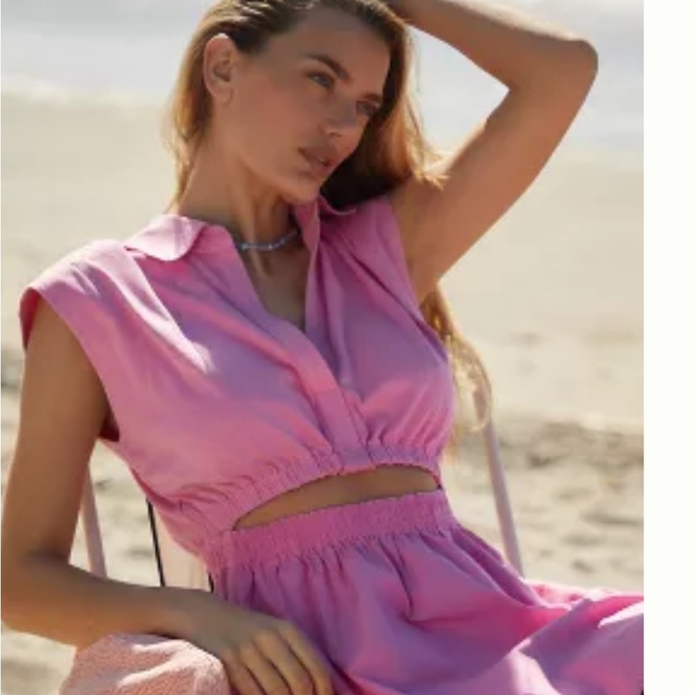Pink cutout dress
